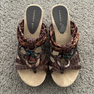 Madden Girl Women’s Saffari Wedge Sandal, Sz 7